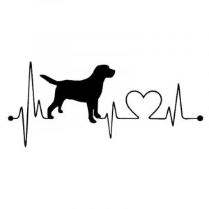 "Labrador Heartbeat" Sticker (17.8*7.8CM)