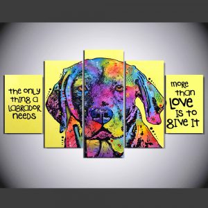"Loving Labrador" 5 Pieces Canvas Print